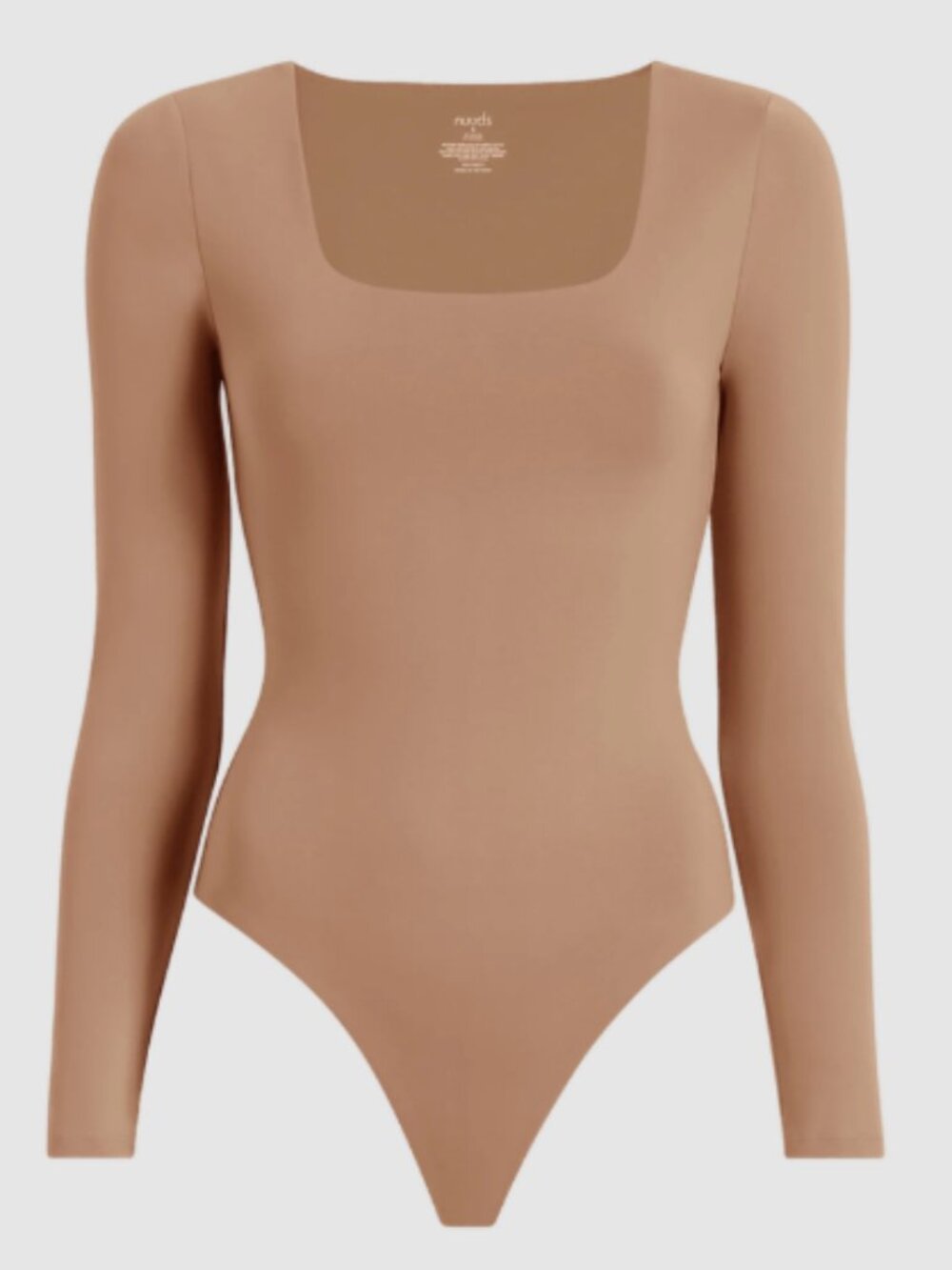 Nuuds Long Sleeve Square Neck Bodysuit - Size M